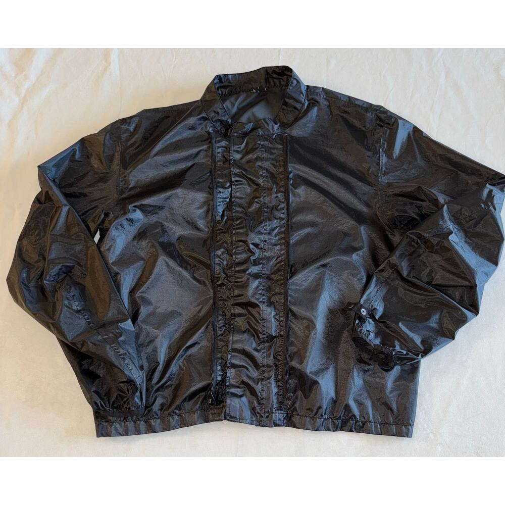 Joe Rocket Men's Windbreaker Motorcycle Jacket Black Liner Size XL READ